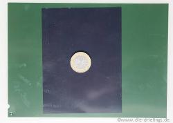 Euromünze mit 4*5 (inch) und 13*18 (cm) GF-Film